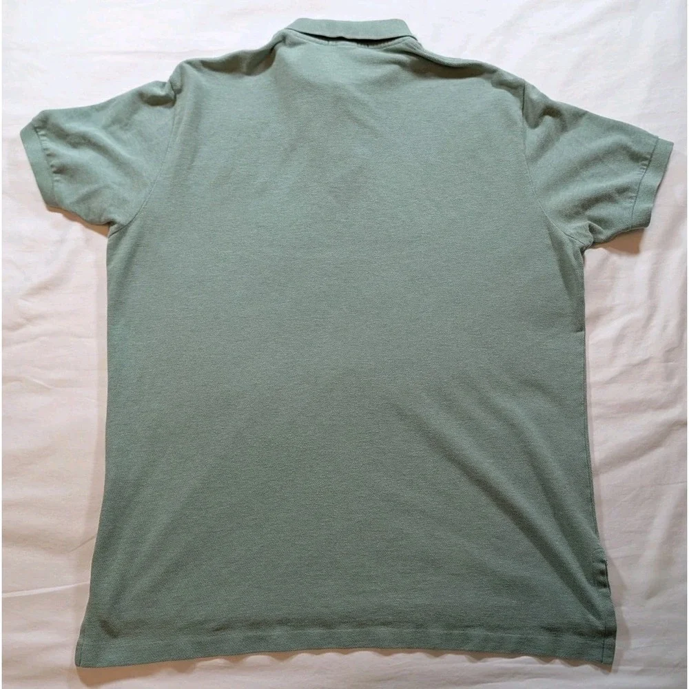 Vtg Polo Ralph Lauren S/S Shirt Mens XL Sage Green Pique Cotton Pony EUC